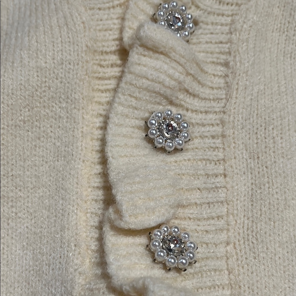 Cream Ruffled Sweater ✨ - Picture 3 of 7